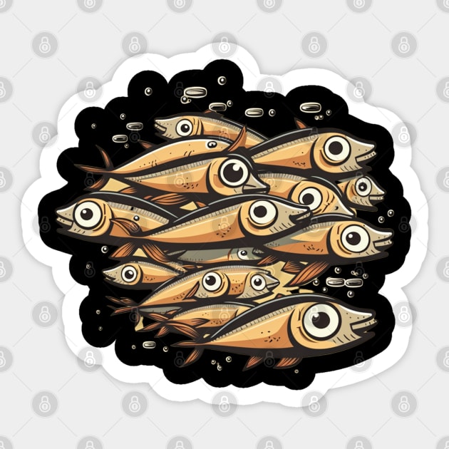 anchovies Sticker by FrogandFog